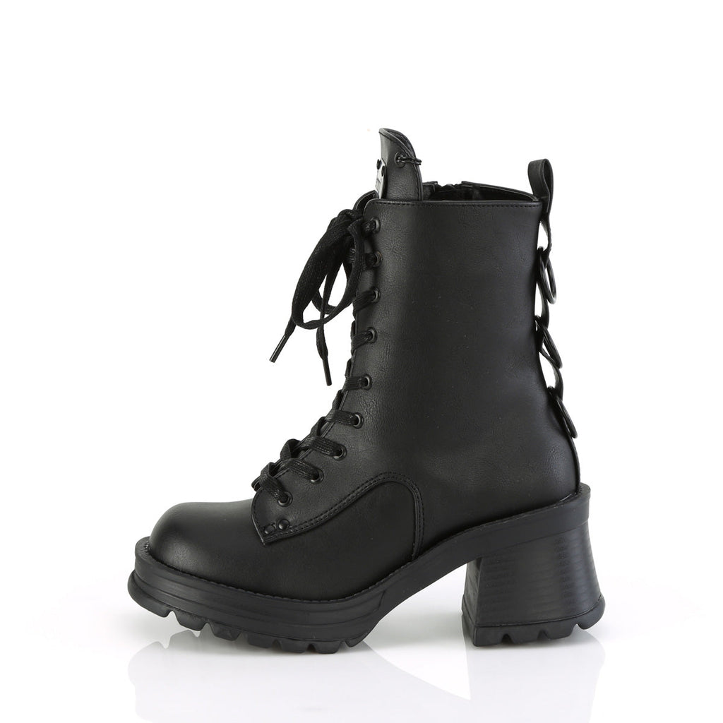 DemoniaCult  Ankle Boots BRATTY-50 Blk Vegan Leather