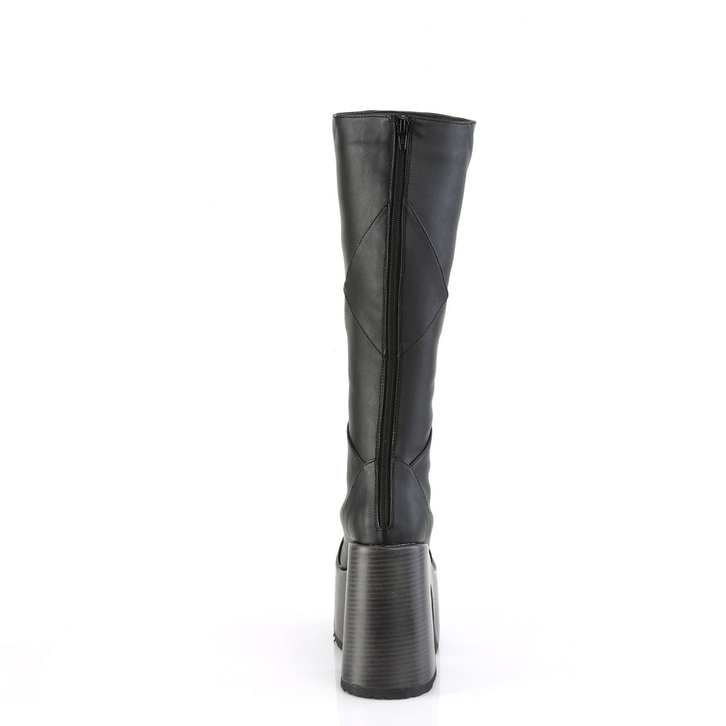 DemoniaCult  Boots CAMEL-280 Blk Vegan Leather