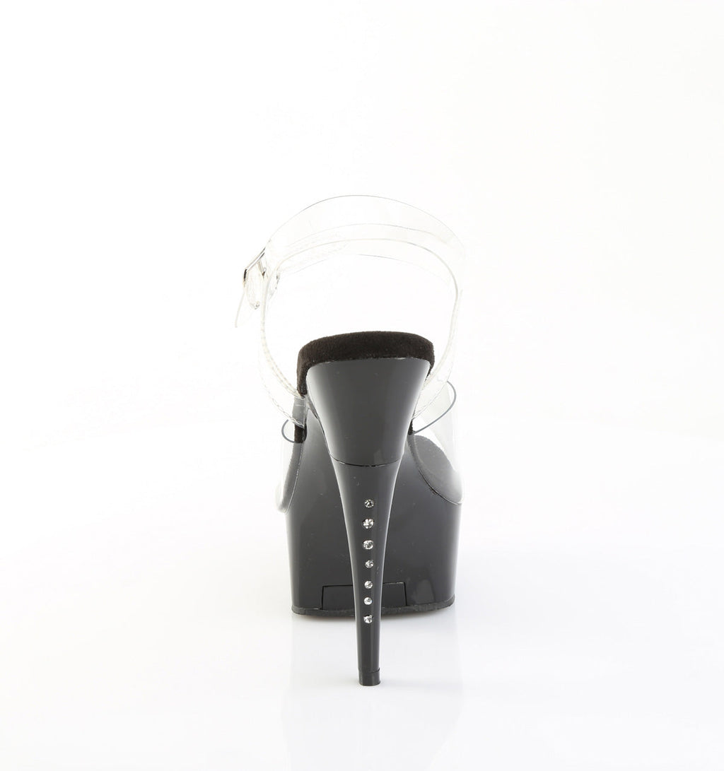 Pleaser Women's Platform Shoes CAPTIVA-608 Clr/Blk