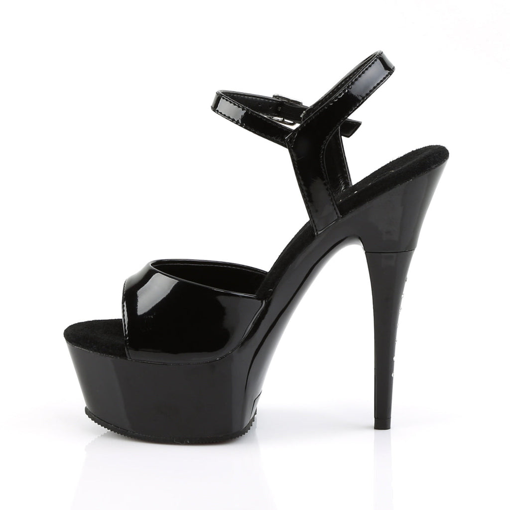 Pleaser Womens Sandals CAPTIVA-609 Blk Pat/Blk