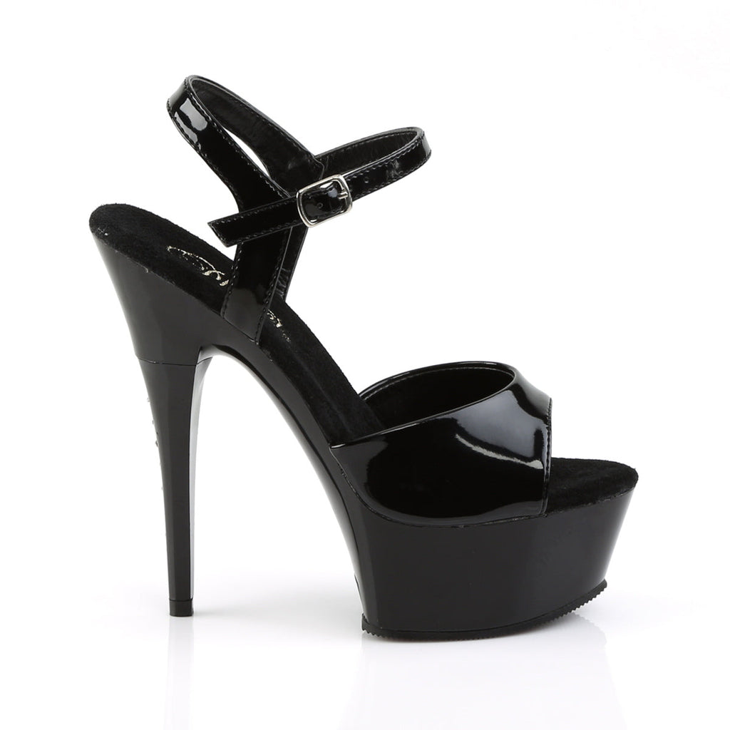 Pleaser Womens Sandals CAPTIVA-609 Blk Pat/Blk