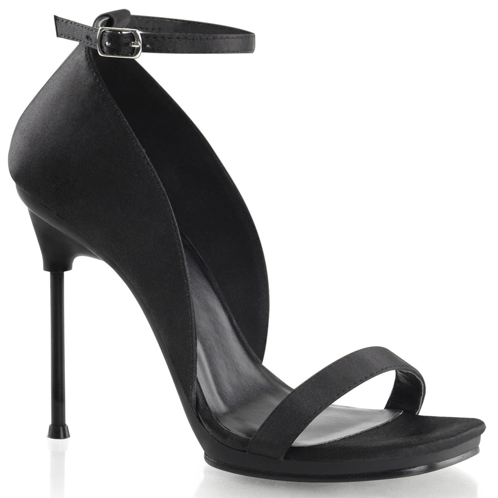 Fabulicious Womens Sandals CHIC-35 Blk Satin/Blk Matte