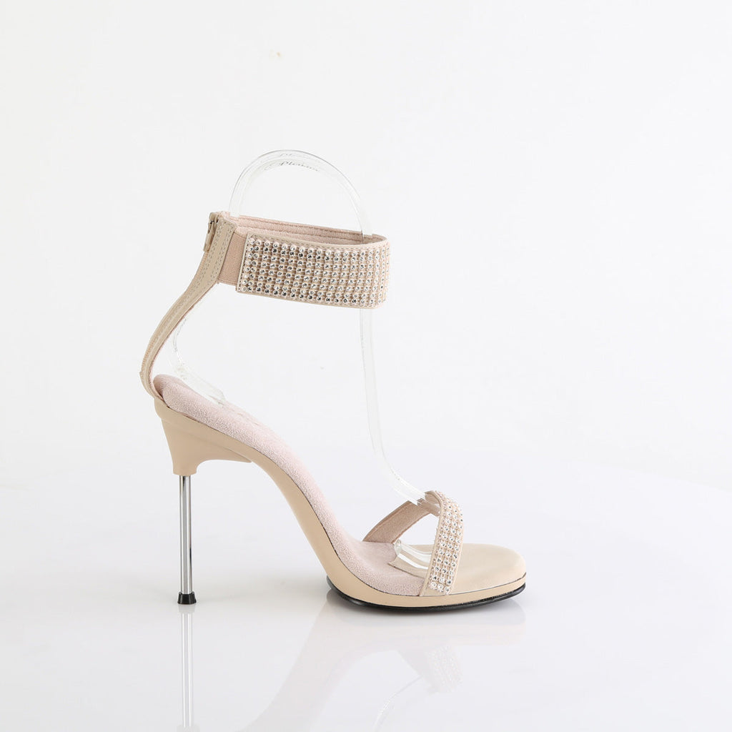 Fabulicious   CHIC-40 Tan Faux Leather-RS/Tan