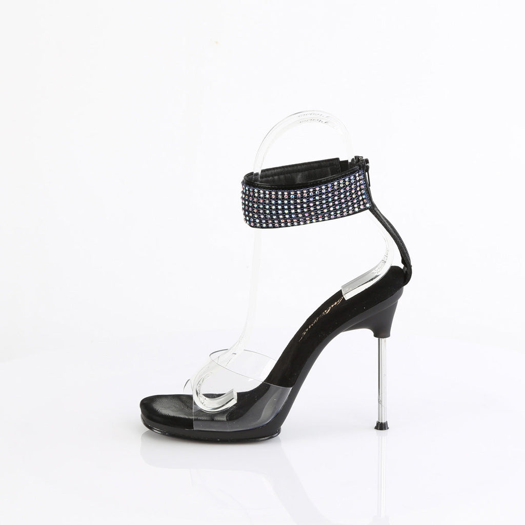 Fabulicious Women's Shoes CHIC-42 Clr-Blk Faux Leather-AB RS/Blk
