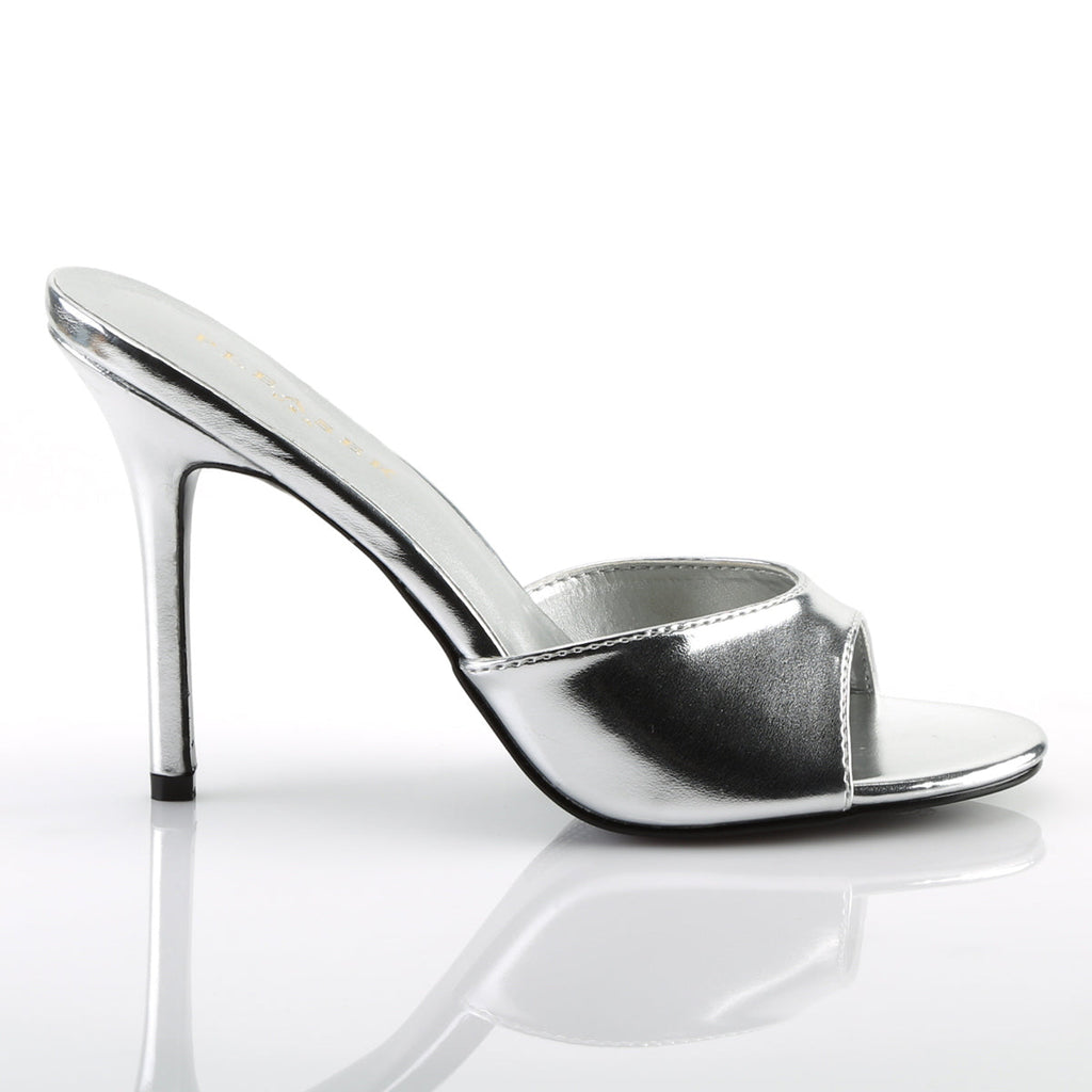 Pleaser Womens Pumps CLASSIQUE-01 Slv Metallic Pu