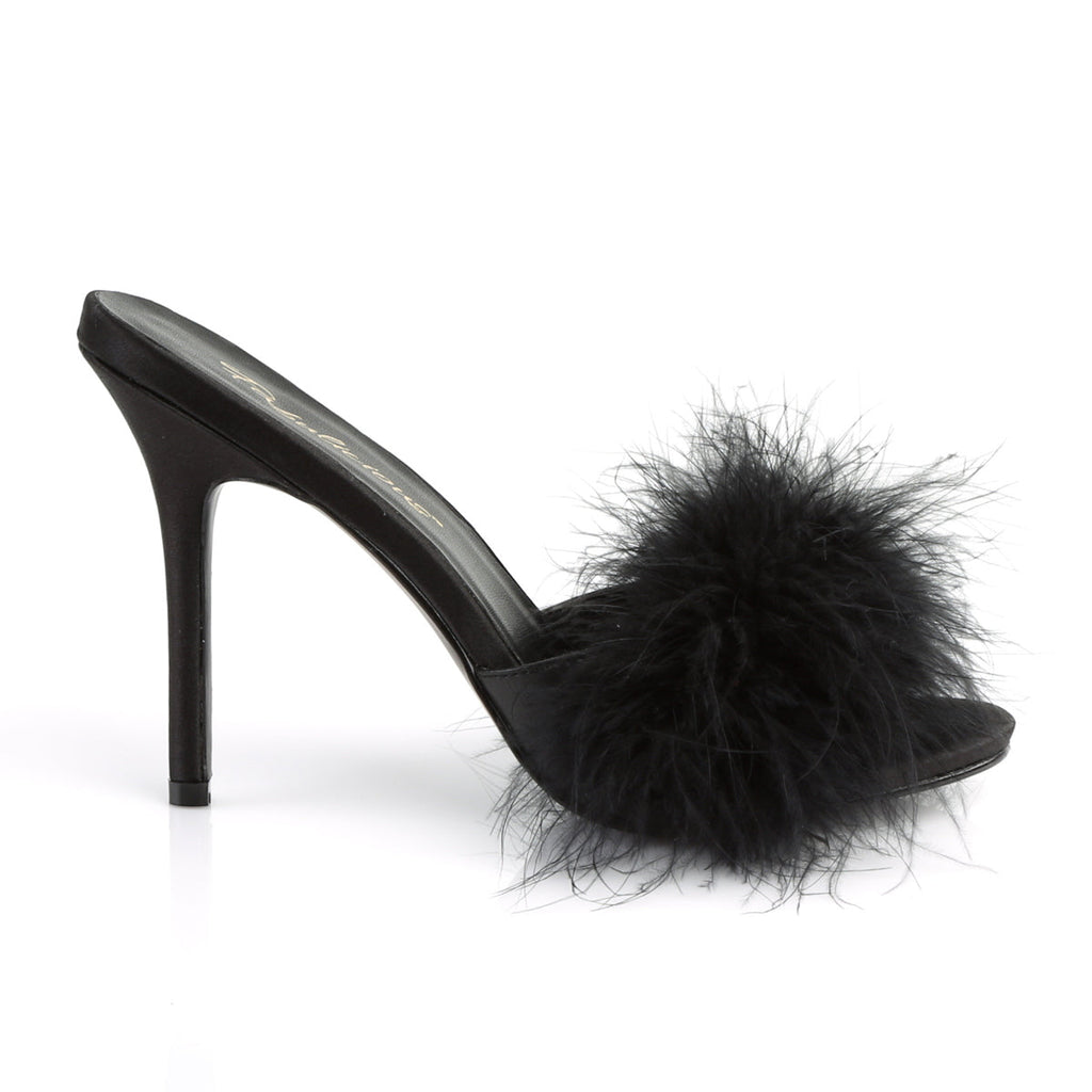 Fabulicious Womens Sandals CLASSIQUE-01F Blk Pu-Fur