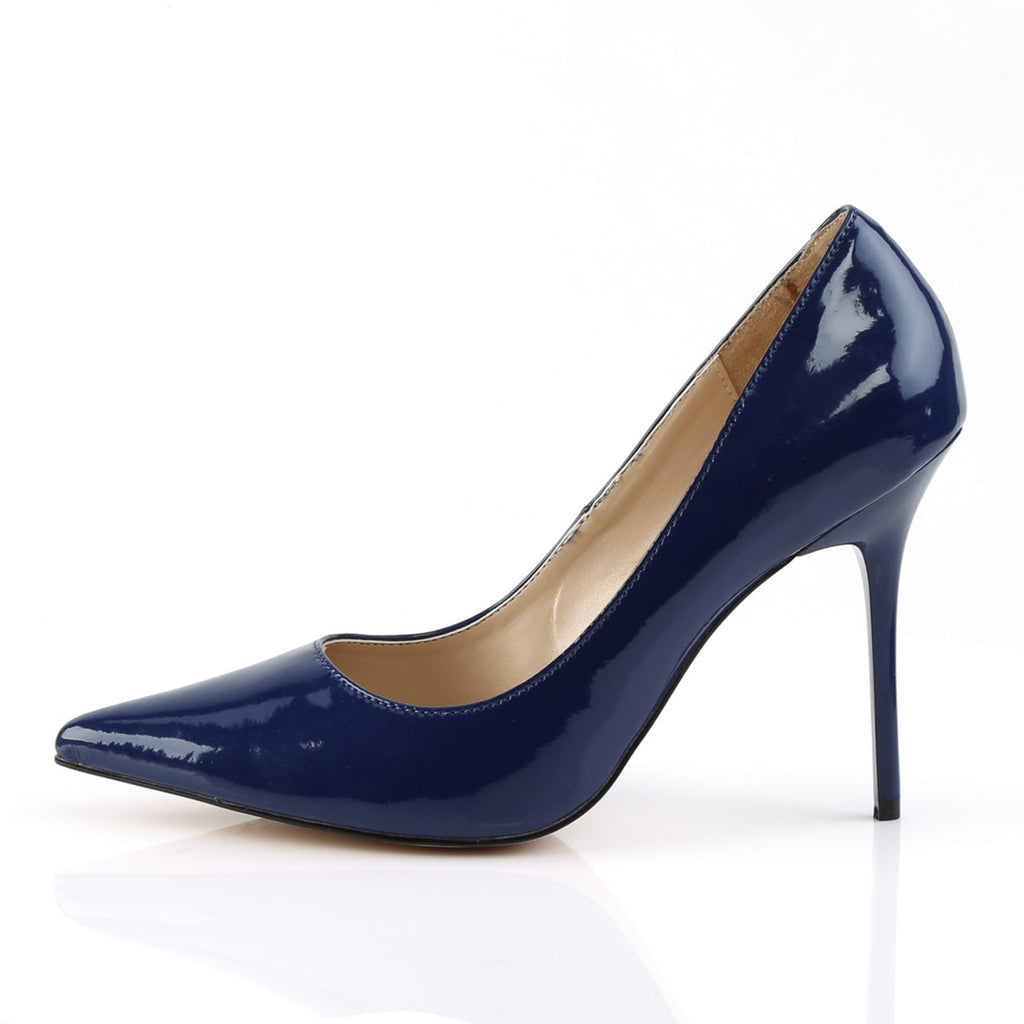 Pleaser Womens Pumps CLASSIQUE-20 Navy Blue Pat