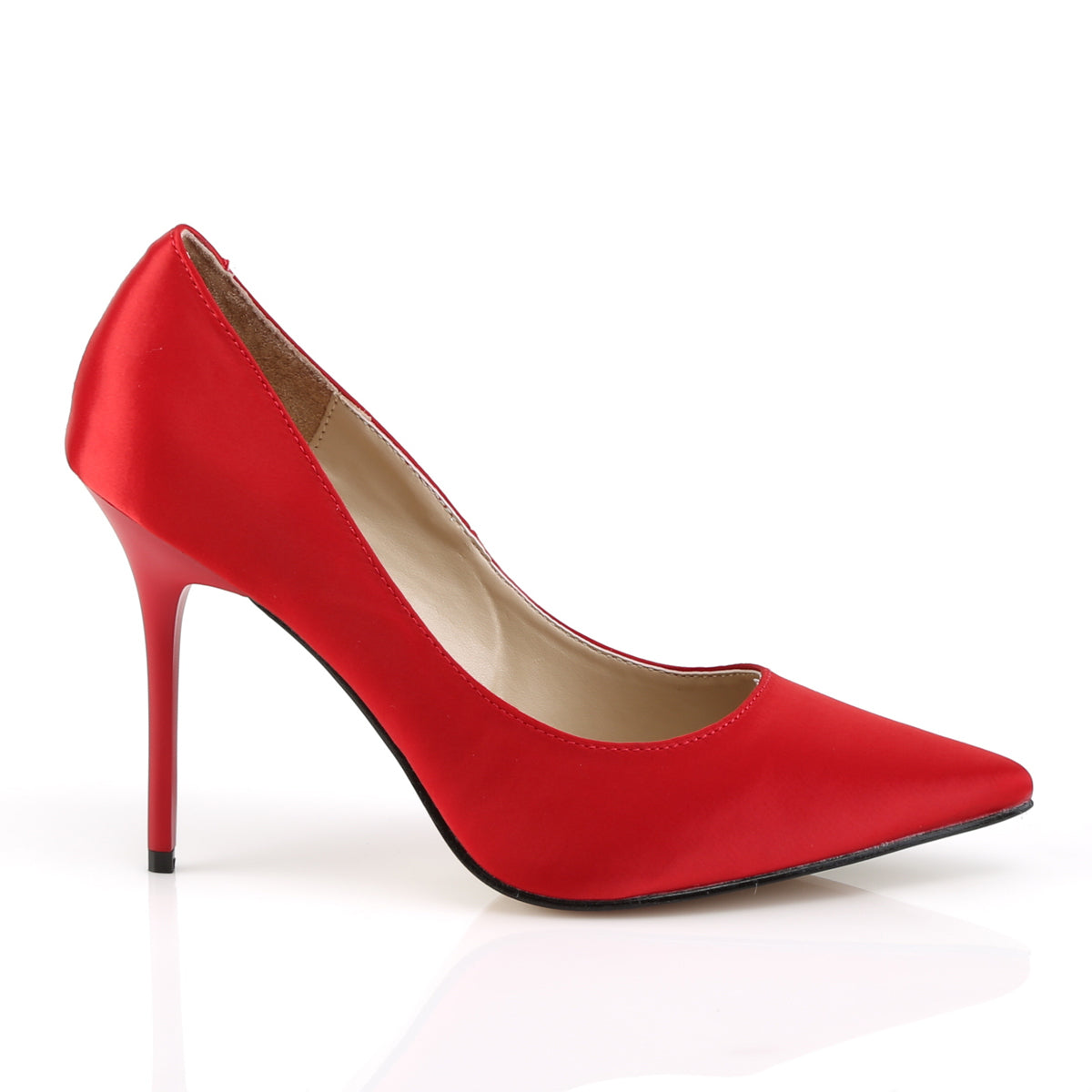 Pleaser Womens Pumps CLASSIQUE-20 Red Satin