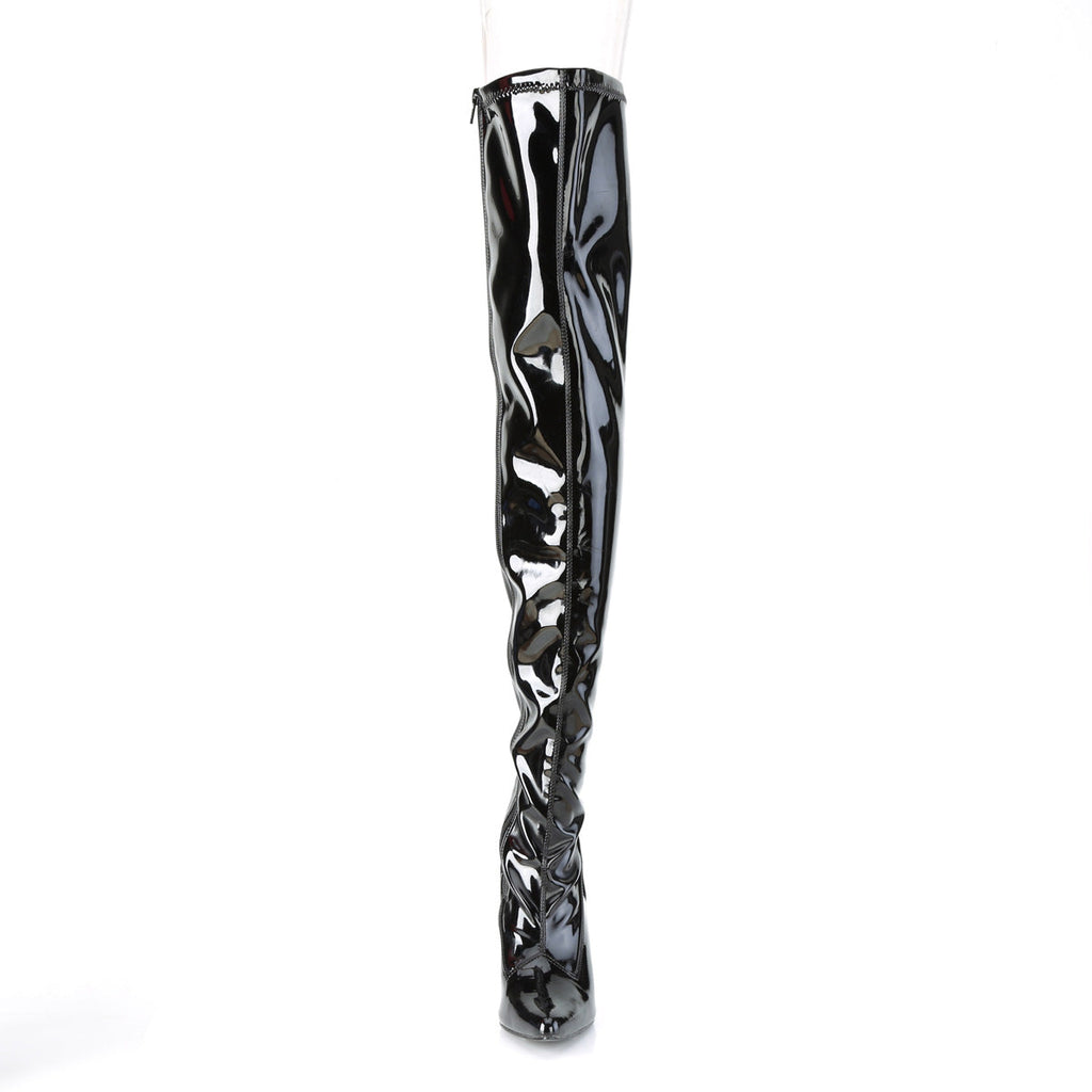 Pleaser Womens Boots CLASSIQUE-3000 Blk Str. Pat
