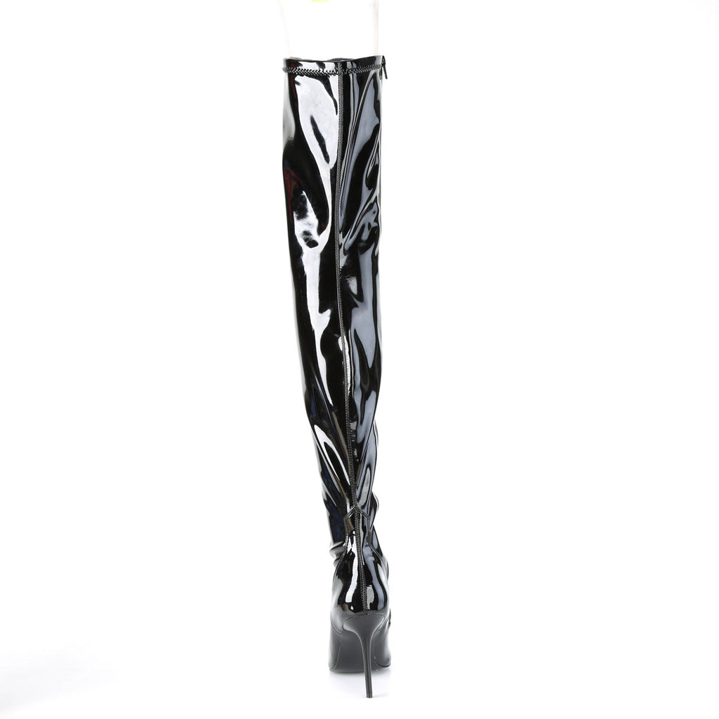 Pleaser Womens Boots CLASSIQUE-3000 Blk Str. Pat