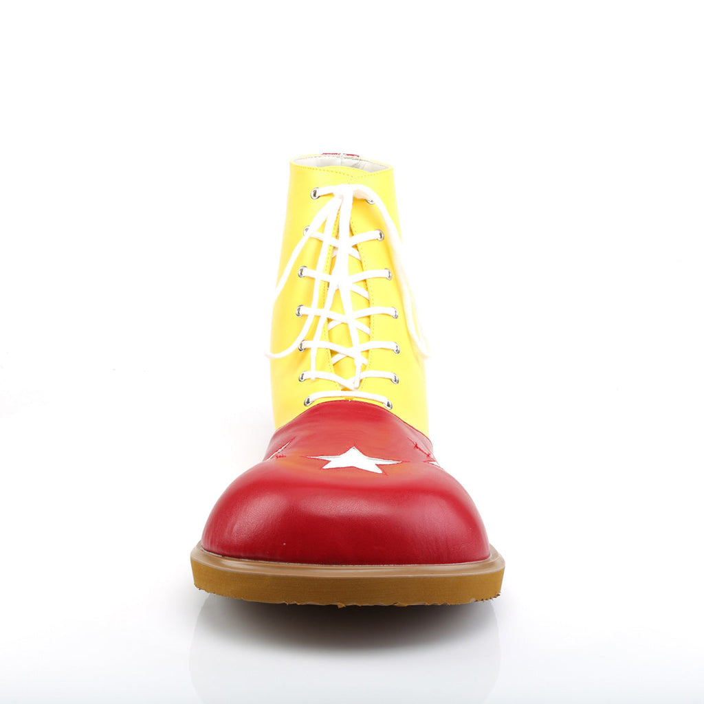 Funtasma Womens Low Shoe CLOWN-02 Yellow-Red Pu