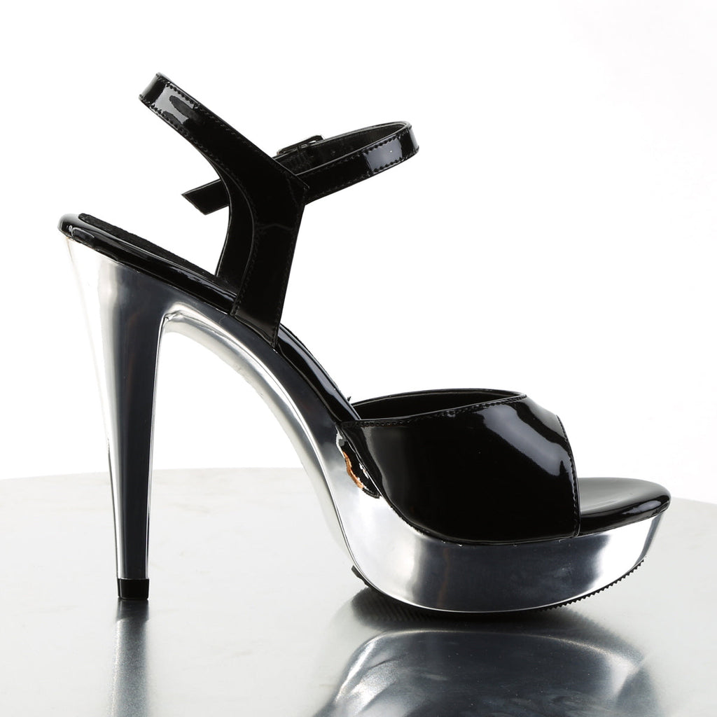 Fabulicious Womens Sandals COCKTAIL-509 Blk/Slv Chrome