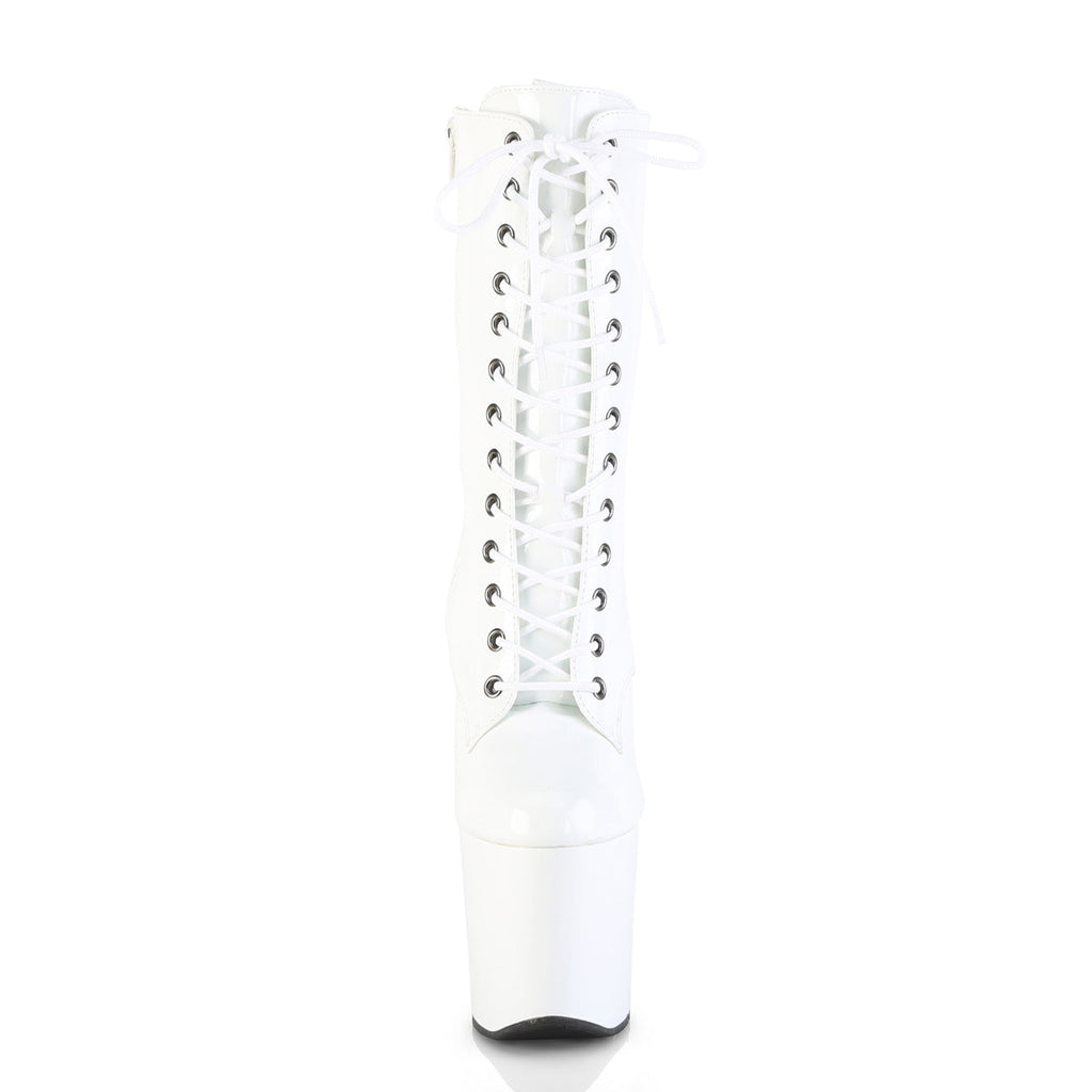 Pleaser Women's Platform Shoes CRAZE-1040 Wht Pat/Wht