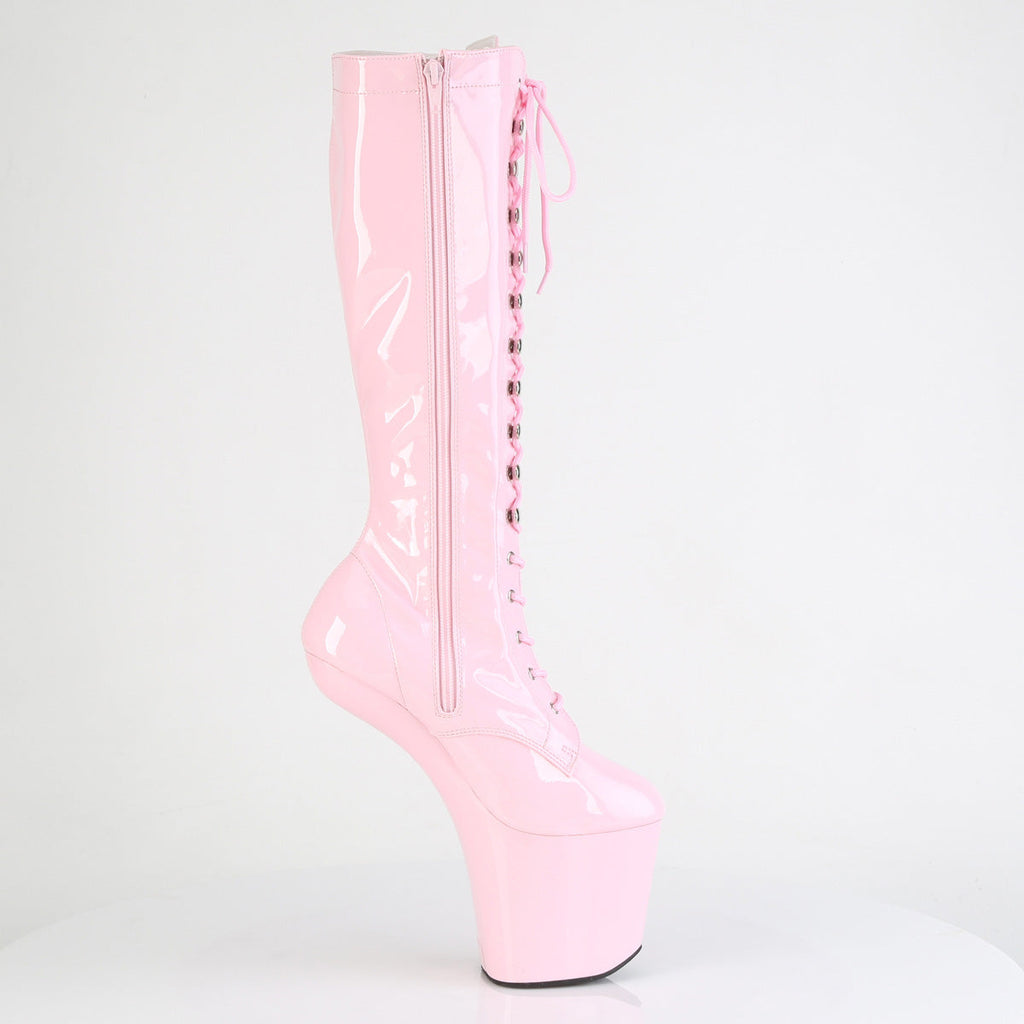 Pleaser Women's Platform Shoes CRAZE-2023 B. Pink Str. Pat/B. Pink