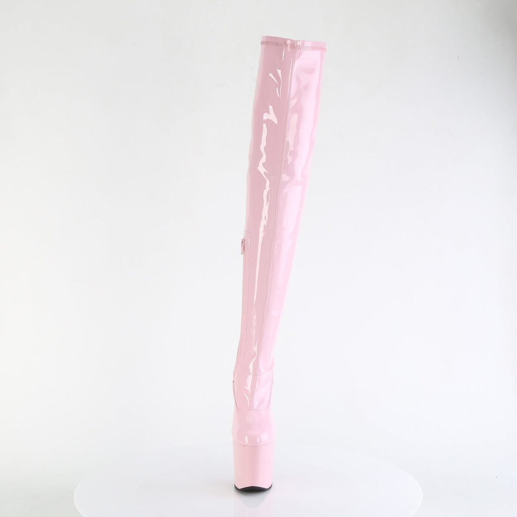 Pleaser  Boots CRAZE-3000 B. Pink Str. Pat/B. Pink
