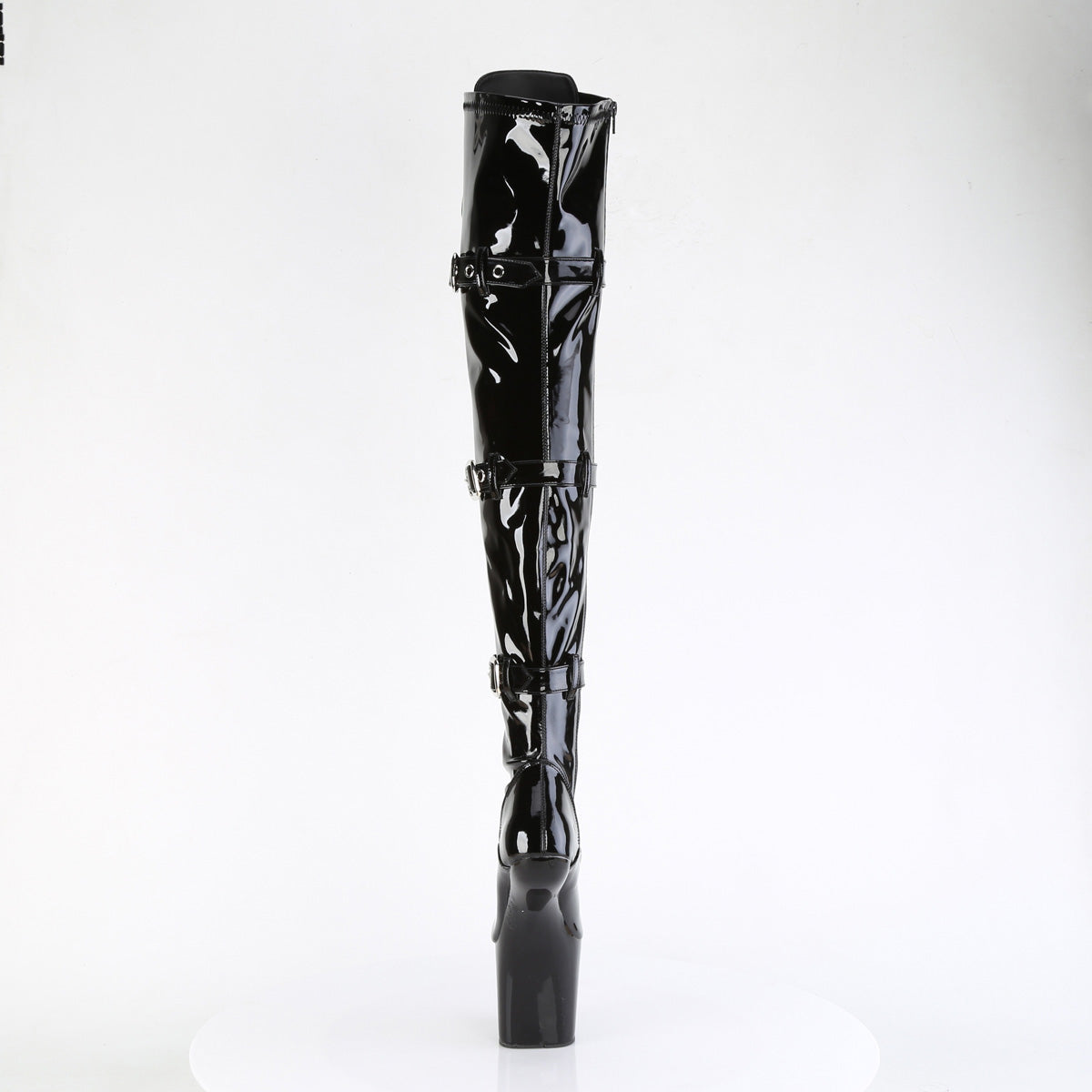 Pleaser  Boots CRAZE-3028 Blk Str. Pat/Blk