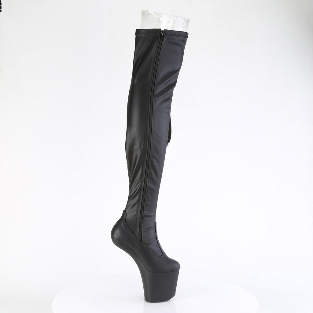 Pleaser  Boots CRAZE-3050 Blk Str. Faux Leather/Blk Matte