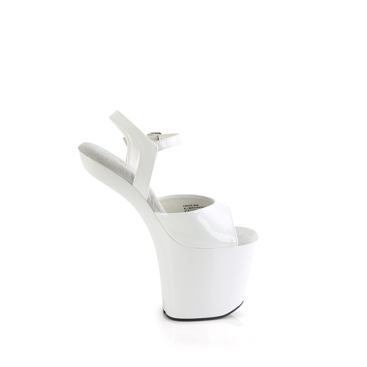 Pleaser  Sandals CRAZE-809 Wht Pat/Wht