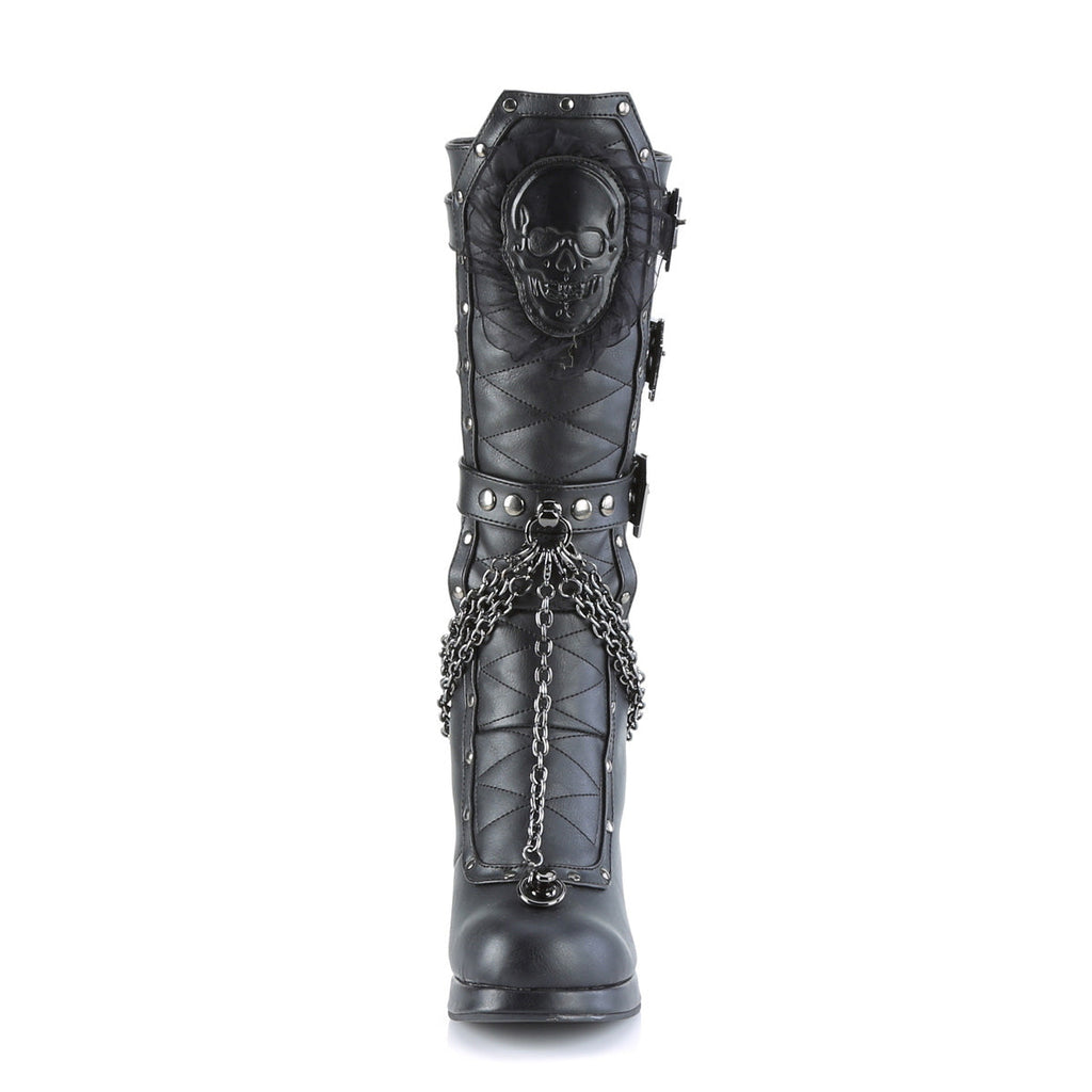 DemoniaCult  Boots CRYPTO-67 Blk Vegan Leather