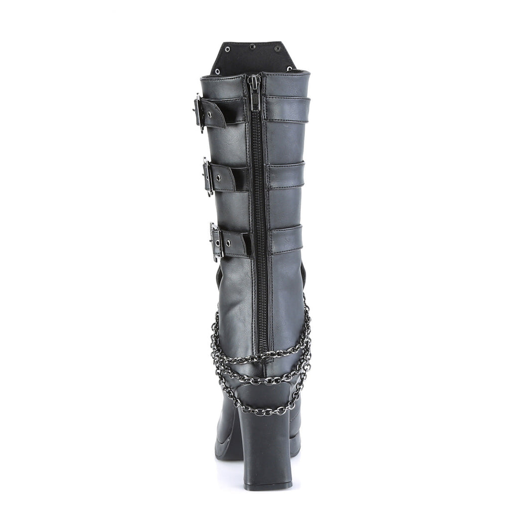DemoniaCult  Boots CRYPTO-67 Blk Vegan Leather