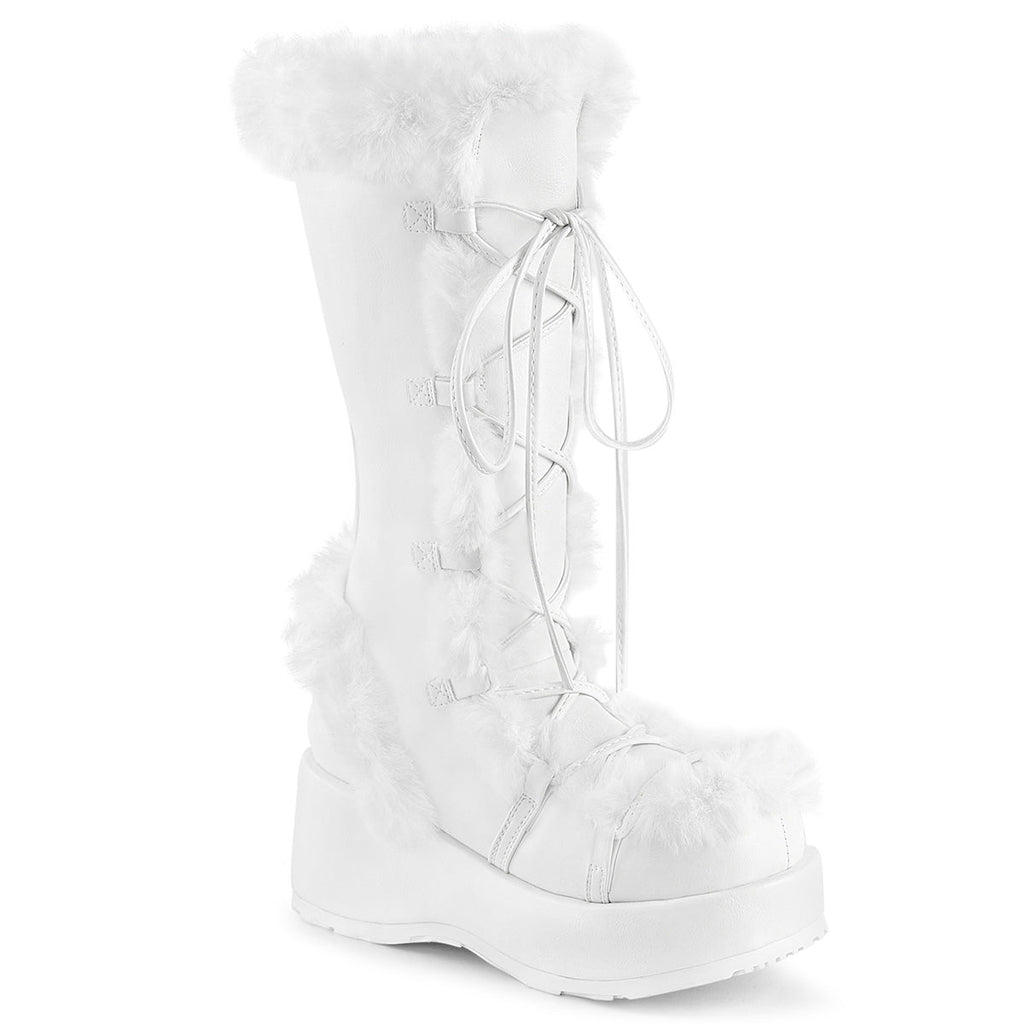 DemoniaCult   CUBBY-311 Wht Vegan Leather