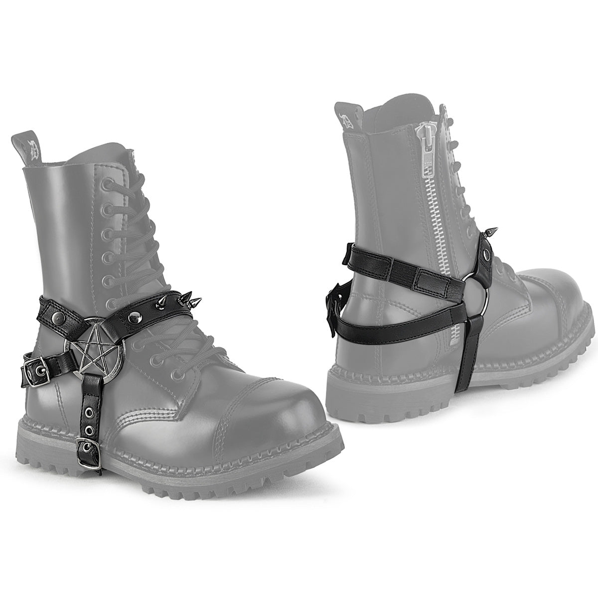 DemoniaCult Women's Clothing DA-510 Blk Faux Leather