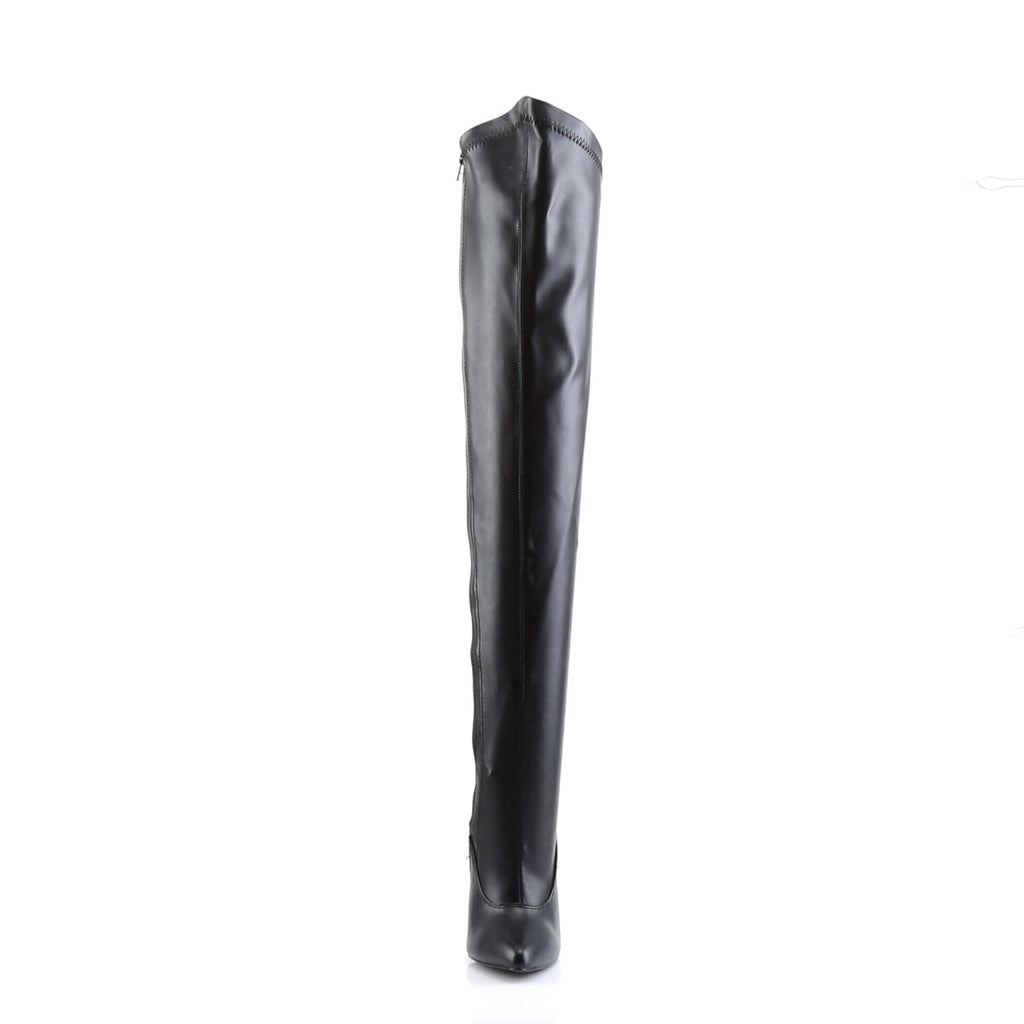 Devious Womens Boots DAGGER-3060 Blk Stretch Pu
