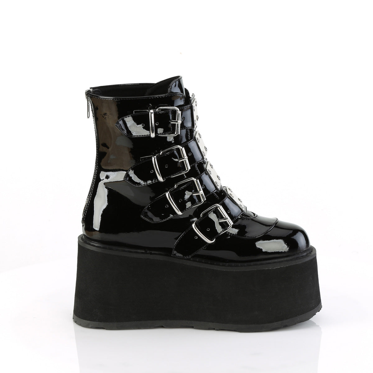 DemoniaCult  Ankle Boots DAMNED-105 Blk Pat