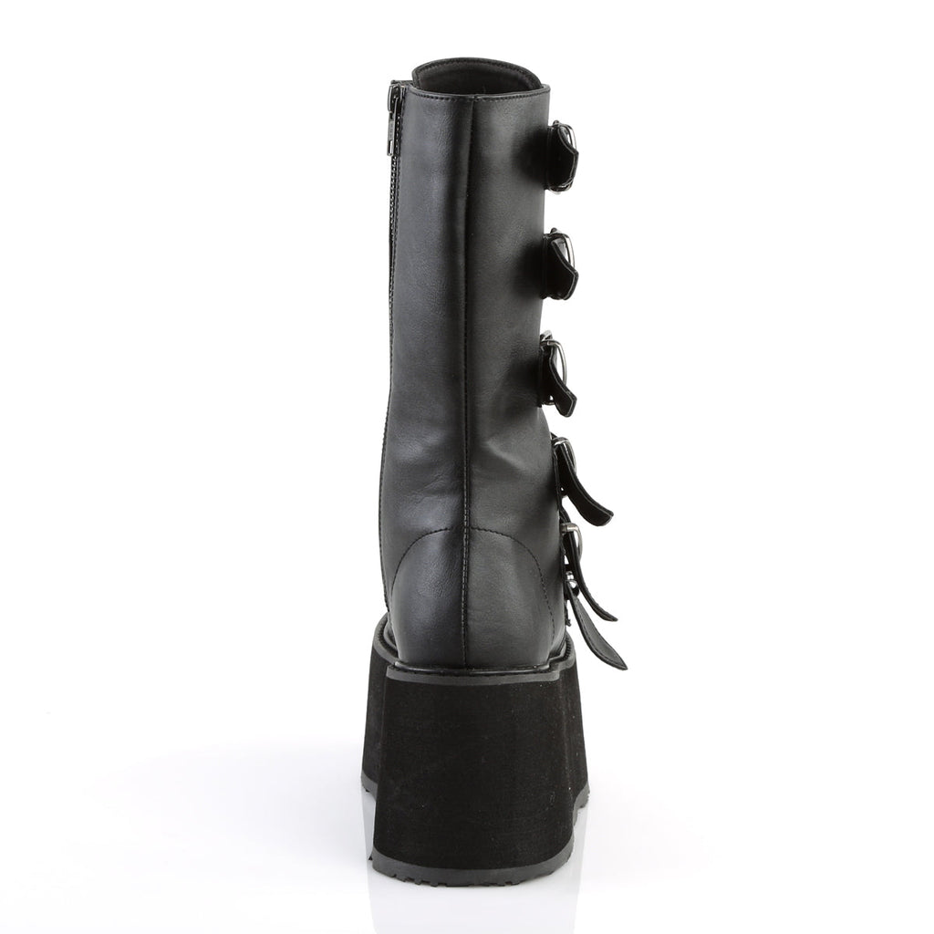 DemoniaCult Womens Boots DAMNED-225 Blk Vegan Leather