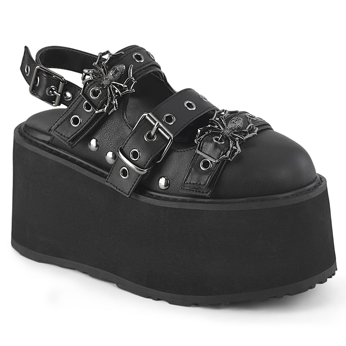 DemoniaCult   DAMNED-27 Blk Vegan Leather