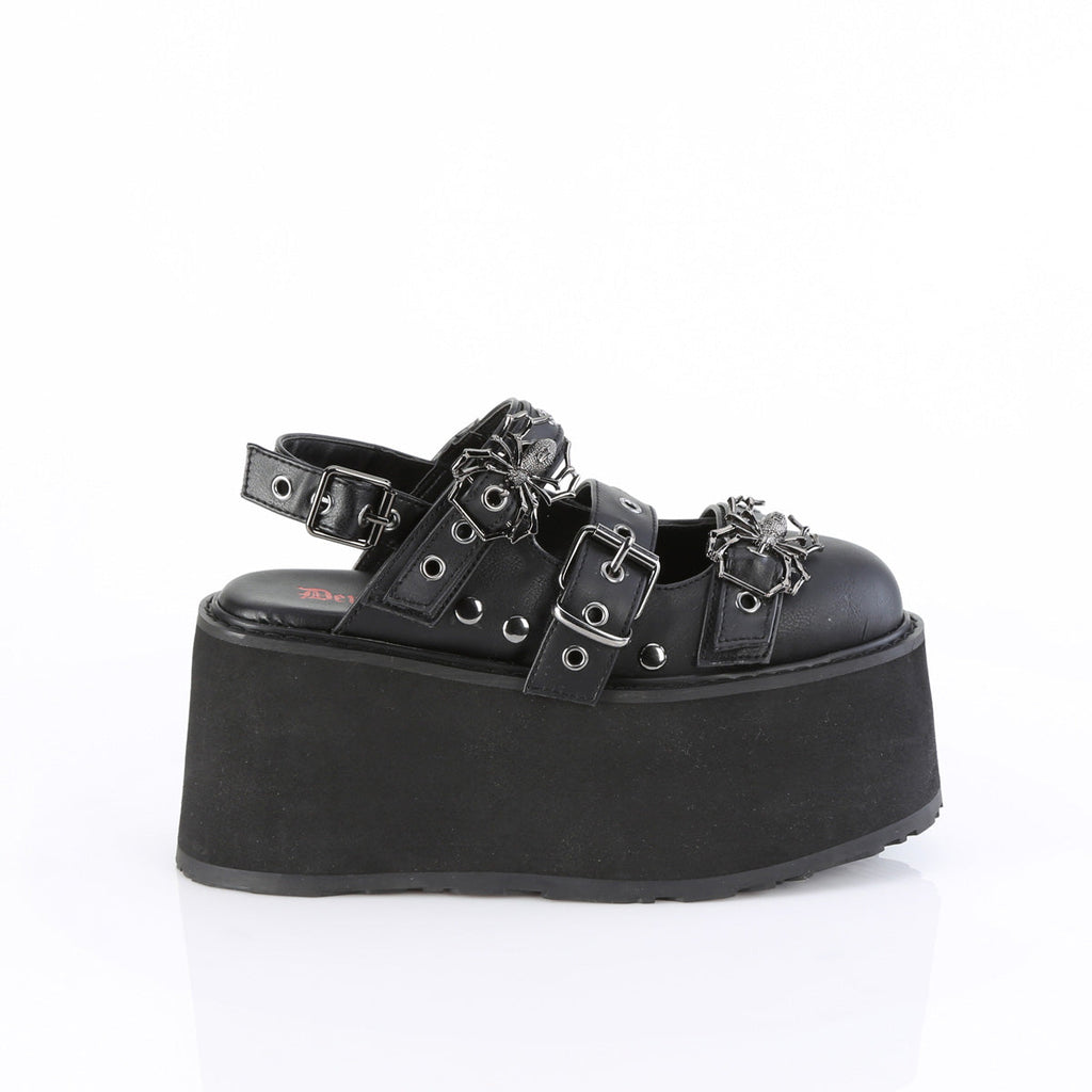 DemoniaCult   DAMNED-27 Blk Vegan Leather