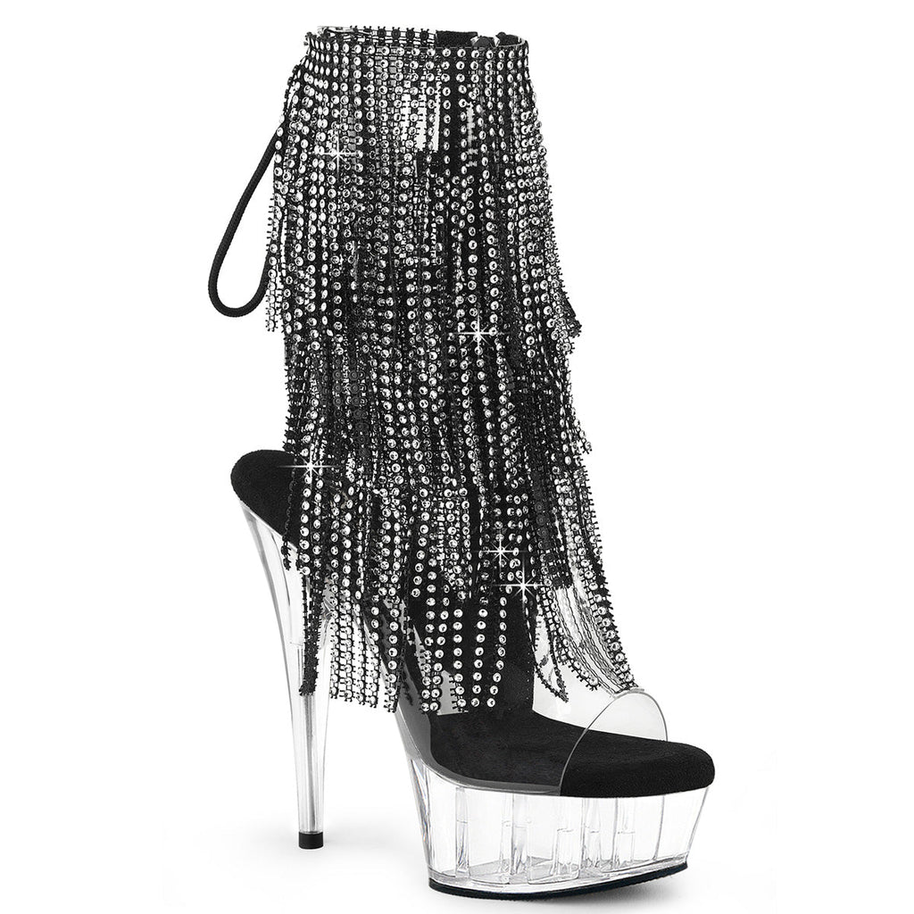 Pleaser   DELIGHT-1017RSF Clr-Blk/Clr