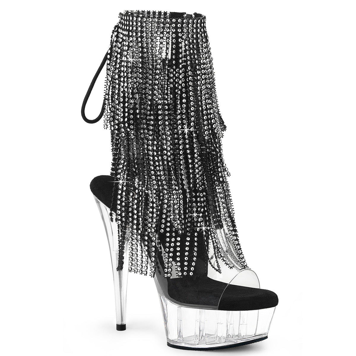 Pleaser   DELIGHT-1017RSF Clr-Blk/Clr
