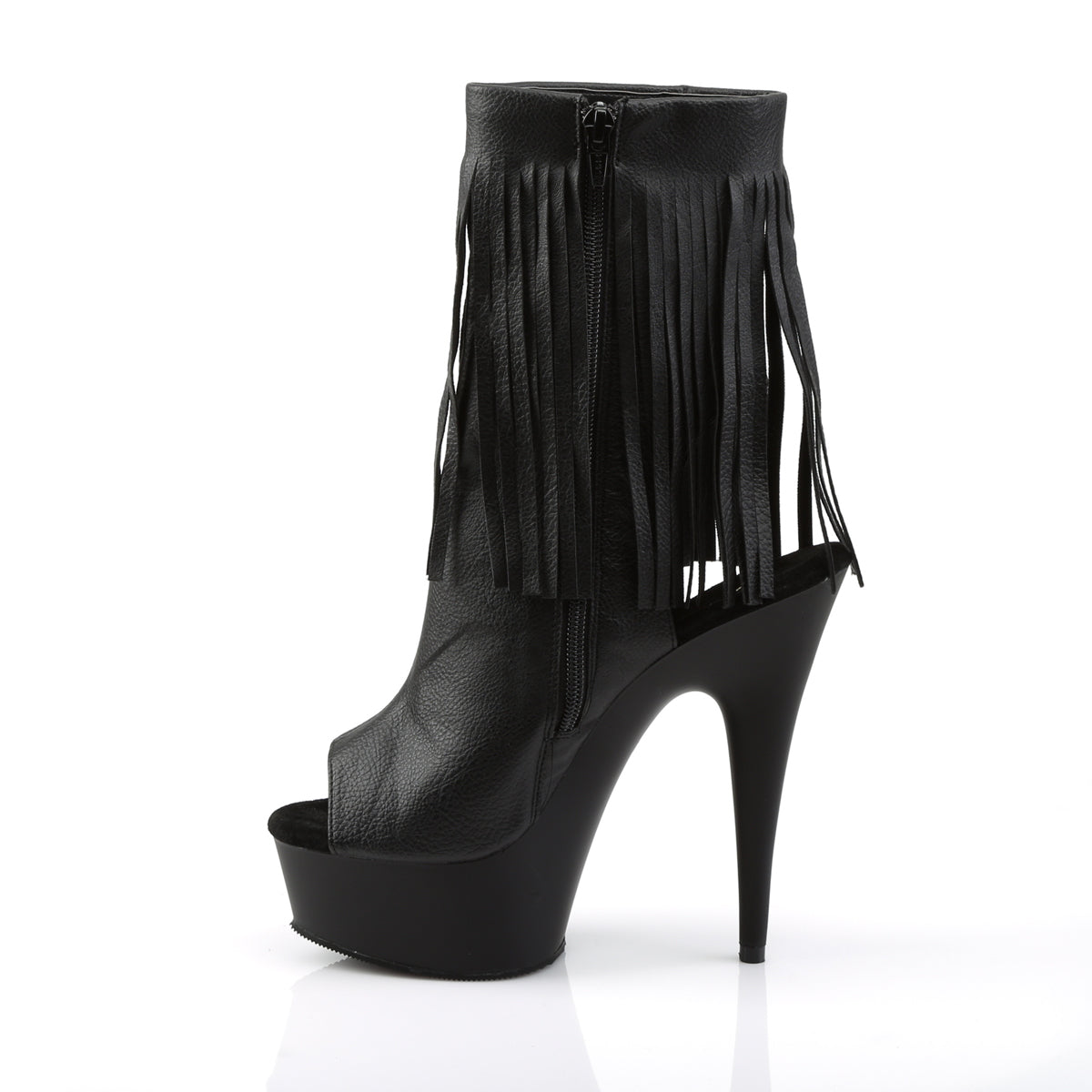 Pleaser Womens Ankle Boots DELIGHT-1019 Blk Faux Leather/Blk Matte