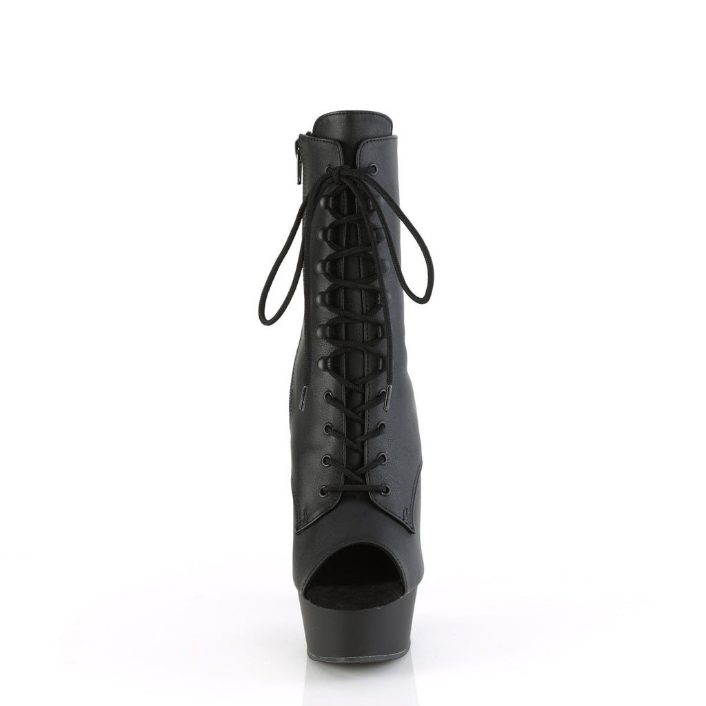 Pleaser   DELIGHT-1021 Blk Faux Leather/Blk Matte