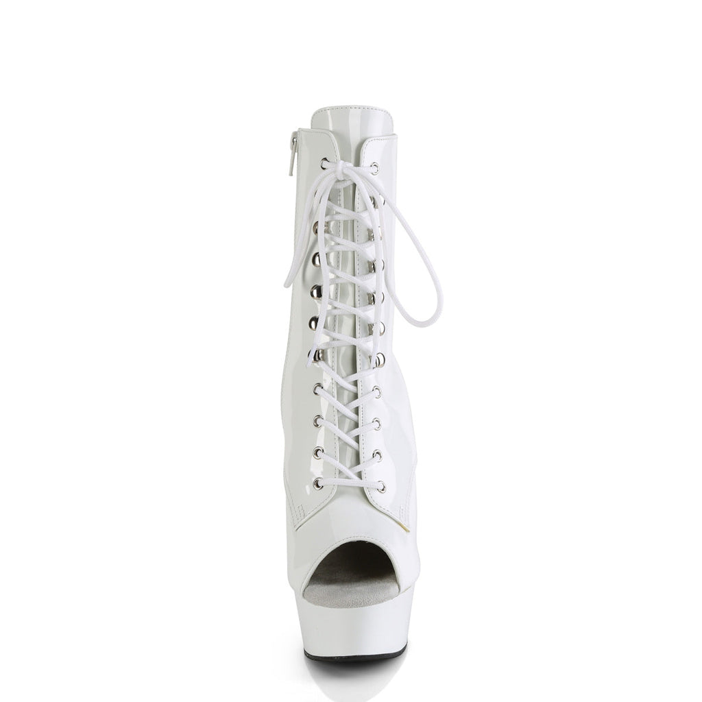Pleaser   DELIGHT-1021 Wht Pat/Wht