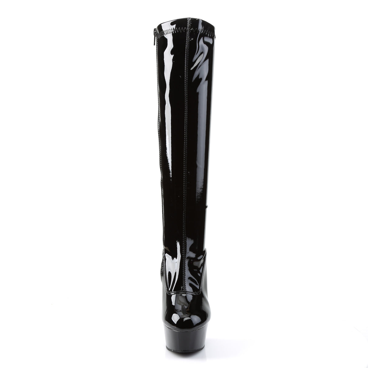 Pleaser Womens Boots DELIGHT-2000 Blk Str Pat/Blk