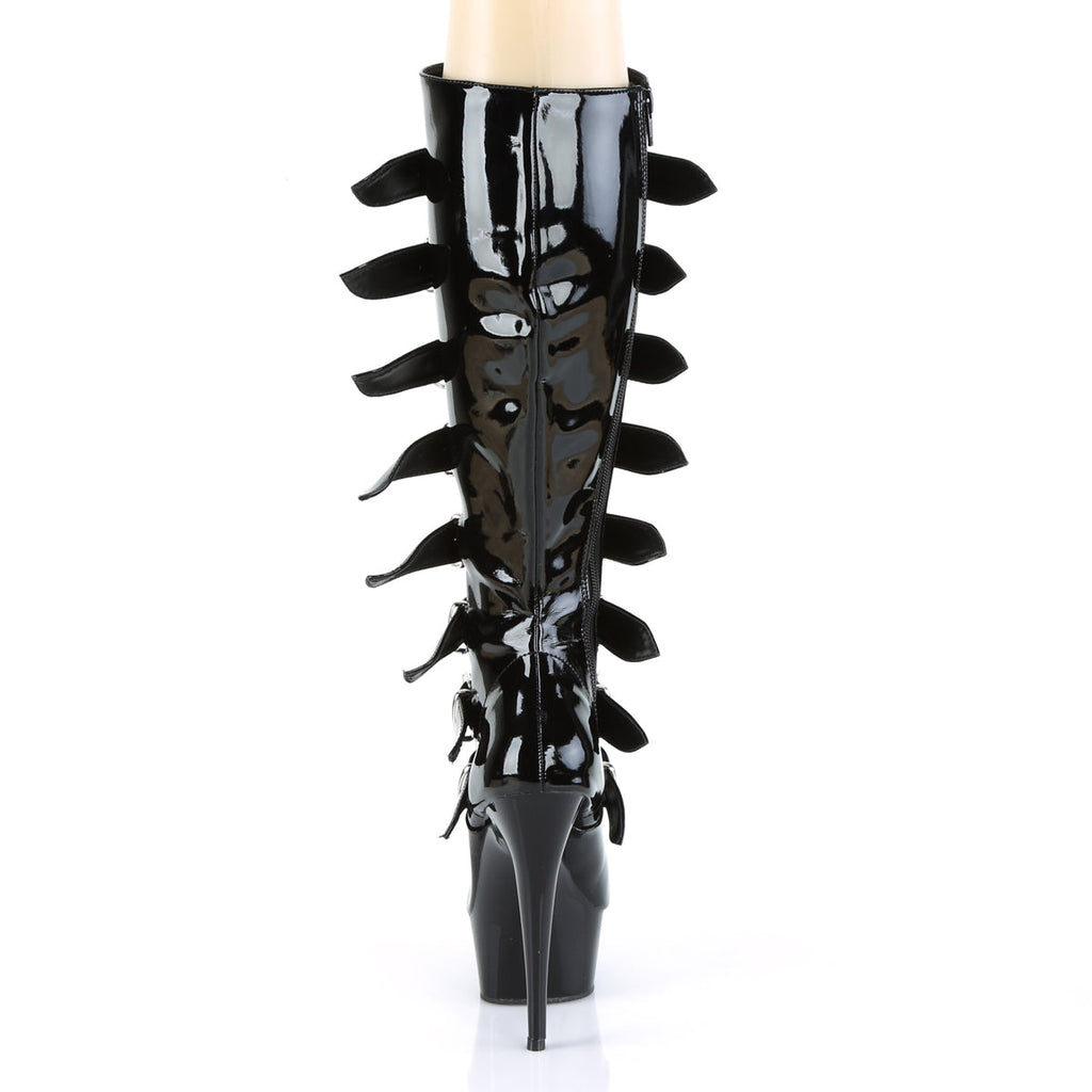 Pleaser Womens Boots DELIGHT-2049 Blk Pat/Blk