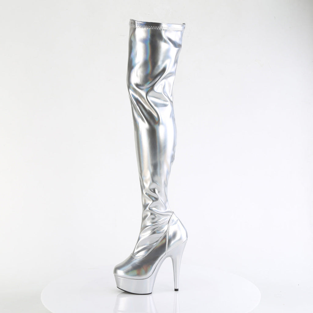 Pleaser   DELIGHT-3000HWR Slv Hologram Pu/M