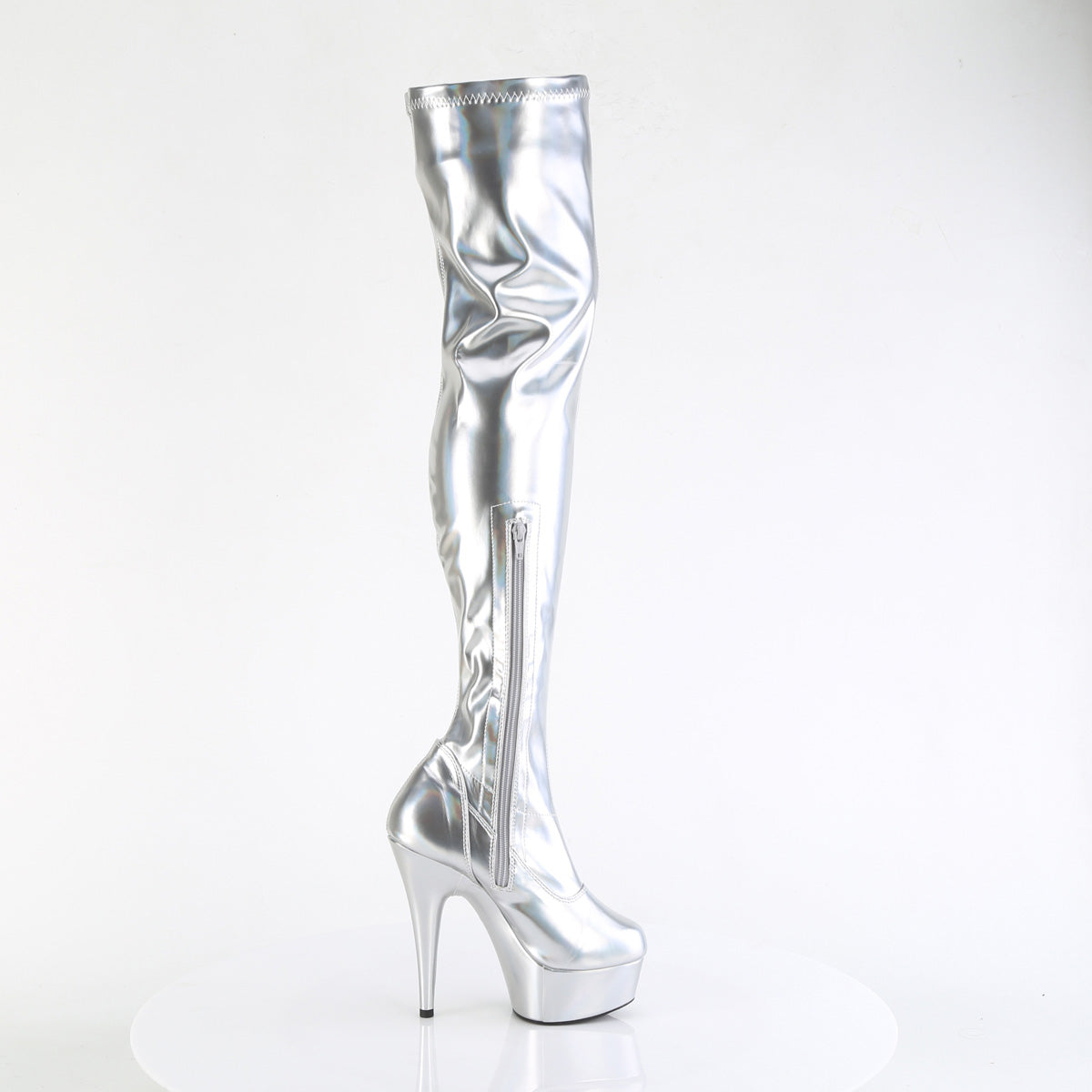 Pleaser   DELIGHT-3000HWR Slv Hologram Pu/M
