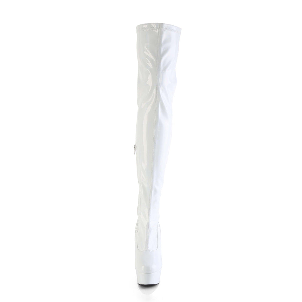 Pleaser   DELIGHT-3000HWR Wht Hologram Pat/M