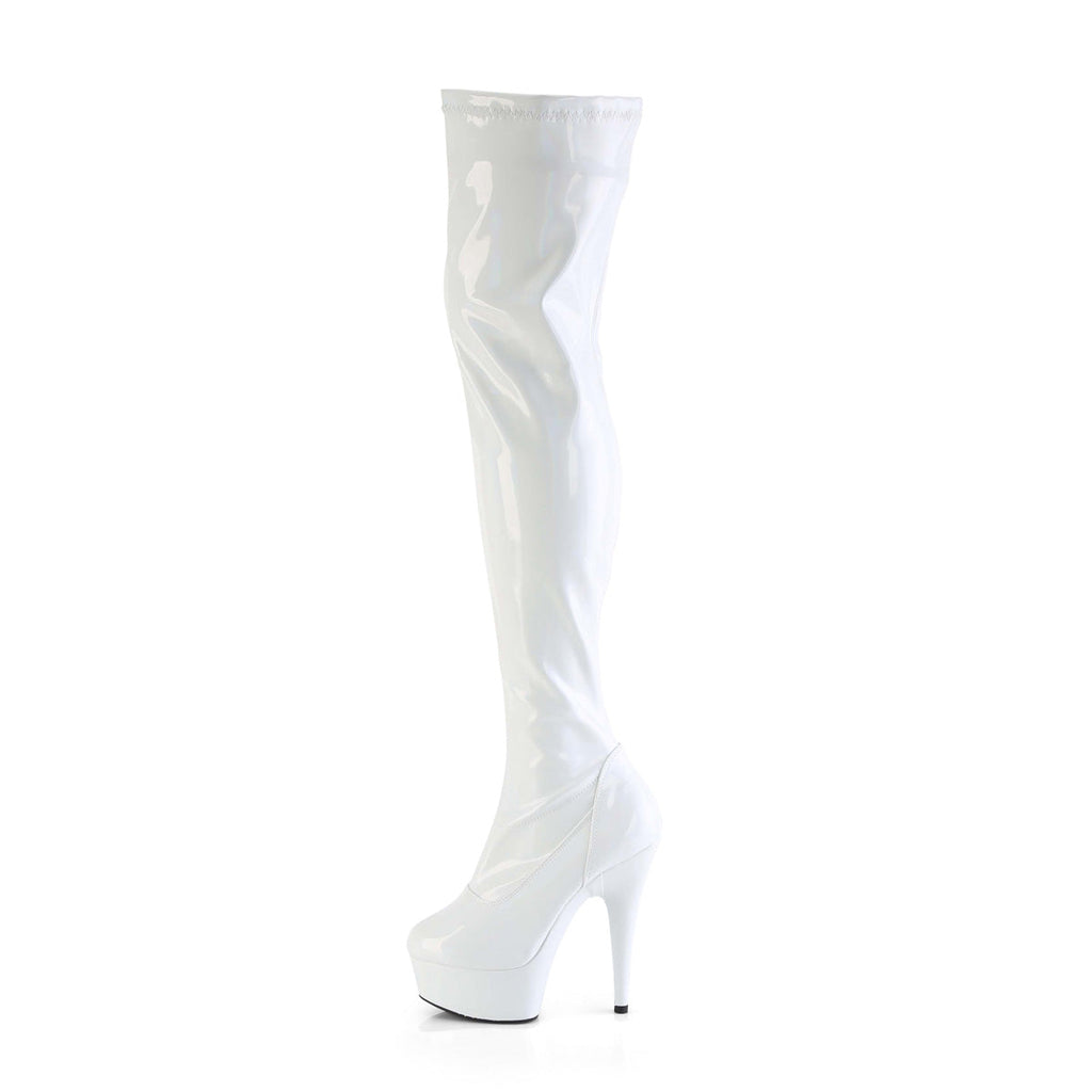 Pleaser   DELIGHT-3000HWR Wht Hologram Pat/M