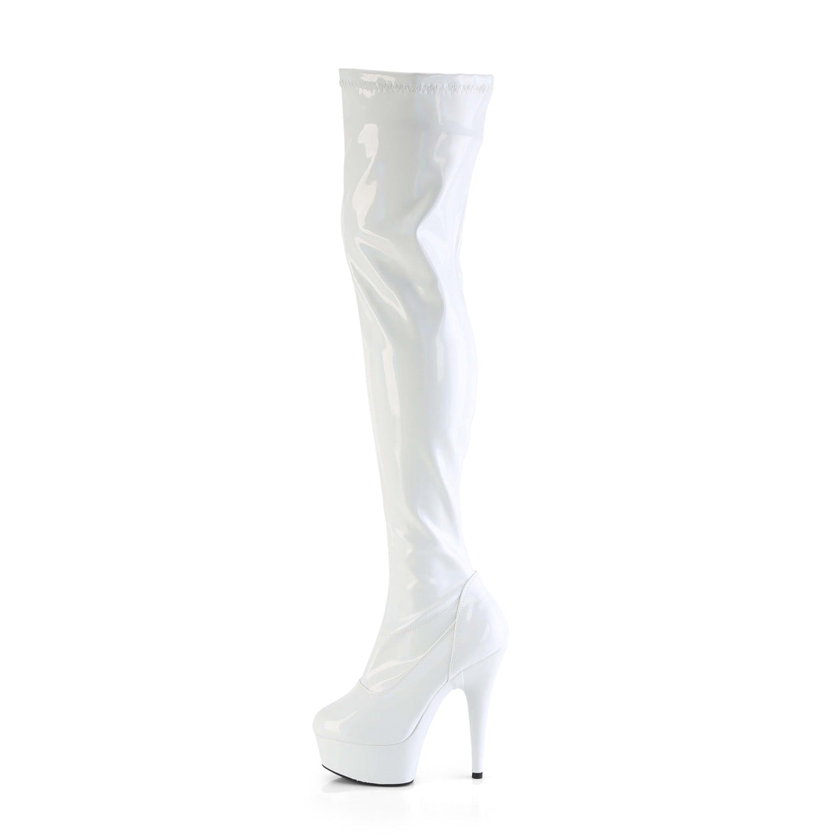 Pleaser   DELIGHT-3000HWR Wht Hologram Pat/M