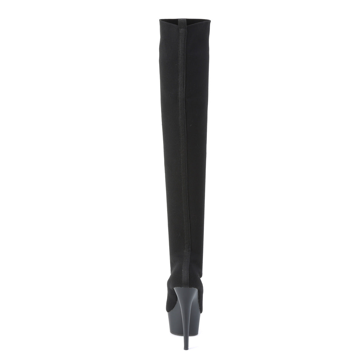 Pleaser Womens Boots DELIGHT-3002-1 Blk Stretch Knit Fabric/Blk Matte