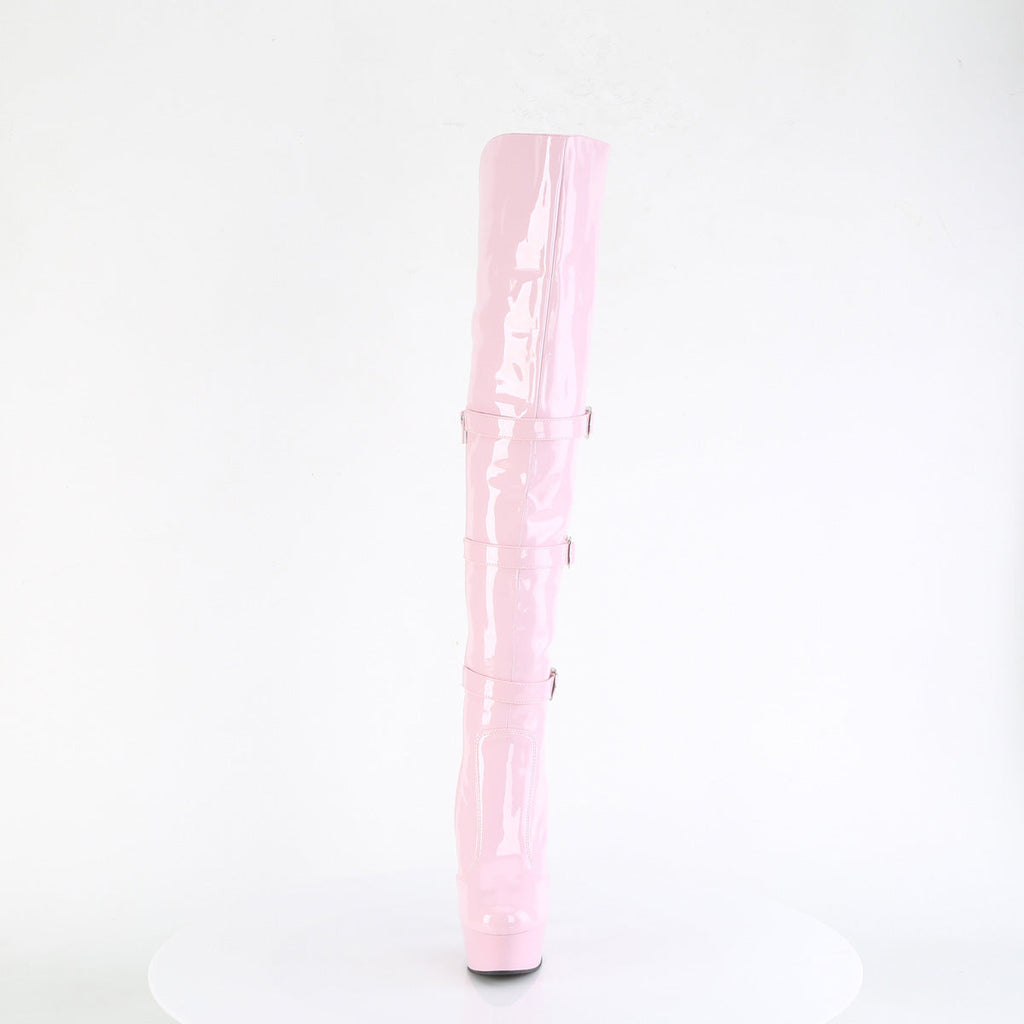 Pleaser   DELIGHT-3018 B. Pink Str. Pat/B. Pink