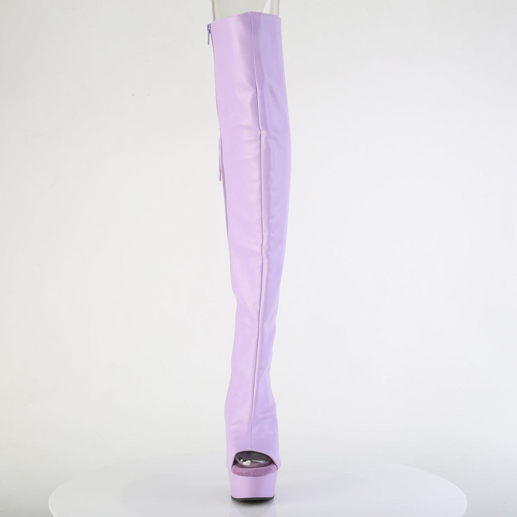 Pleaser Women's Platform Shoes DELIGHT-3019 Lavender Faux Leather/Lavender Matte