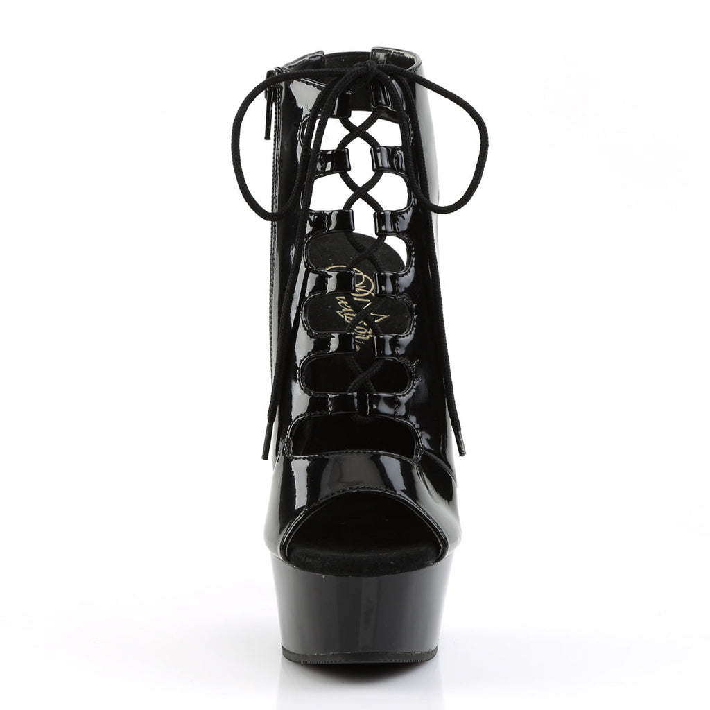 Pleaser Womens Ankle Boots DELIGHT-600-20 Blk/Blk