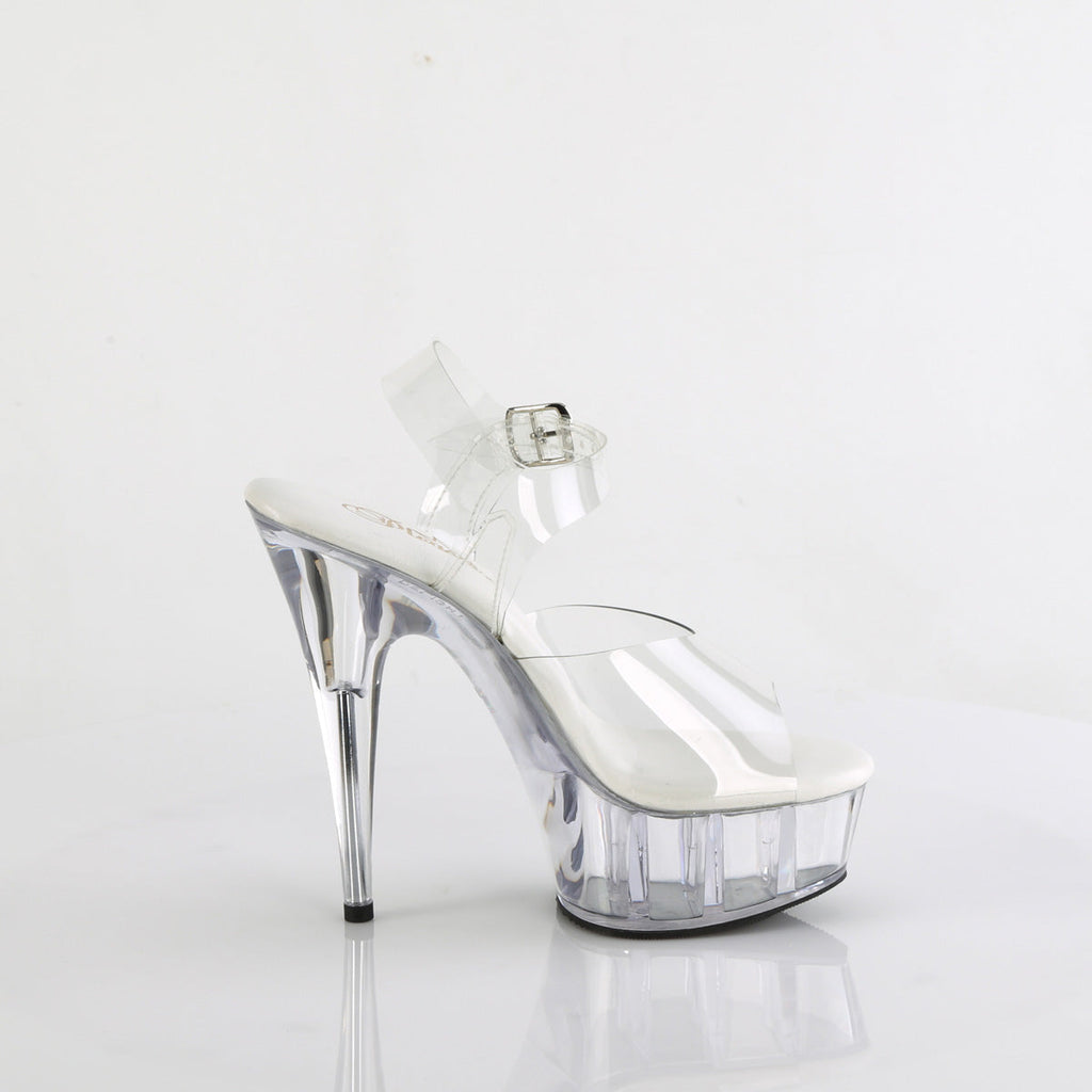 Pleaser Women's Platform Shoes DELIGHT-608VL Clr/Clr