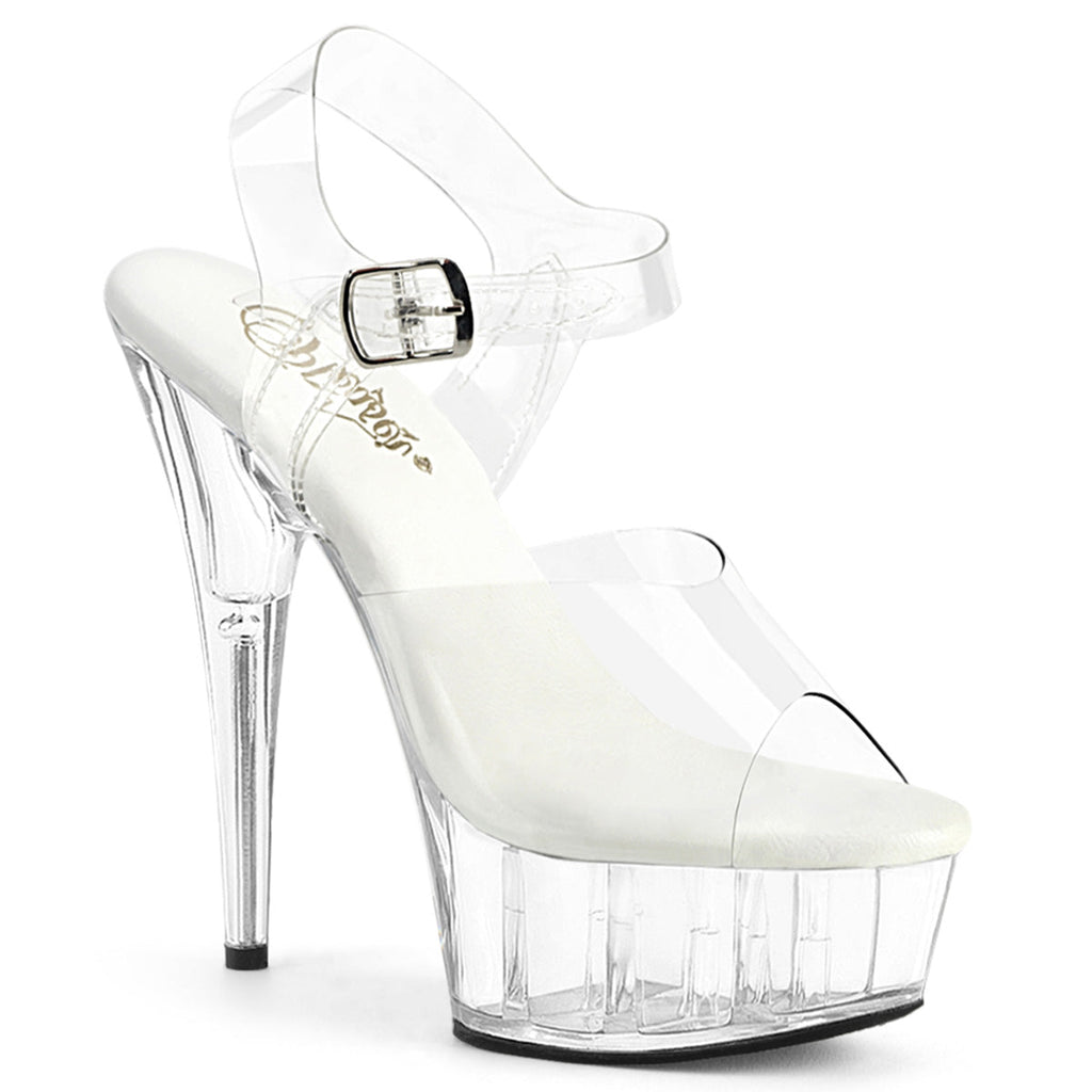 Pleaser Women's Platform Shoes DELIGHT-608VL Clr/Clr