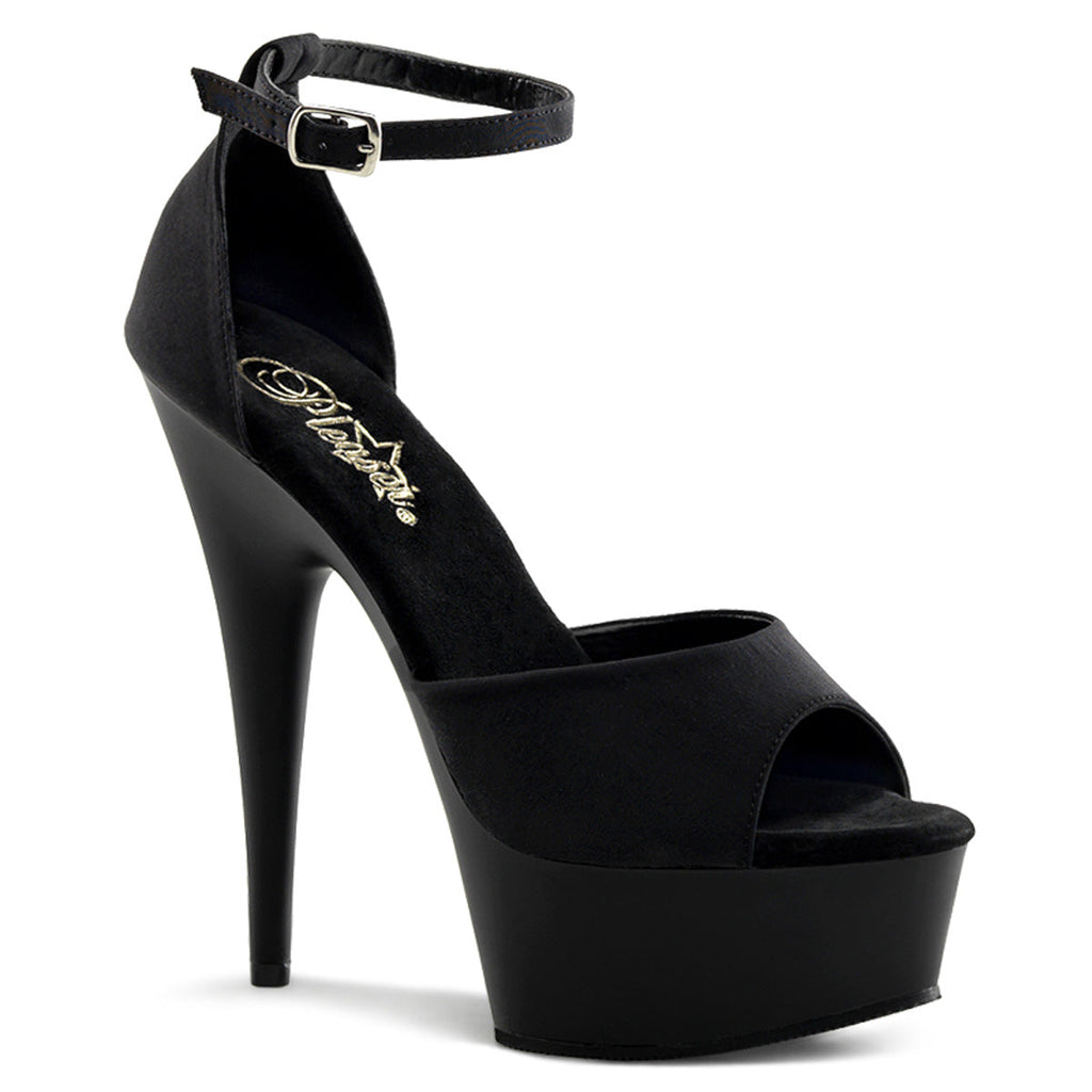 Pleaser Womens Sandals DELIGHT-618PS Blk Potosoie/ Blk Matte